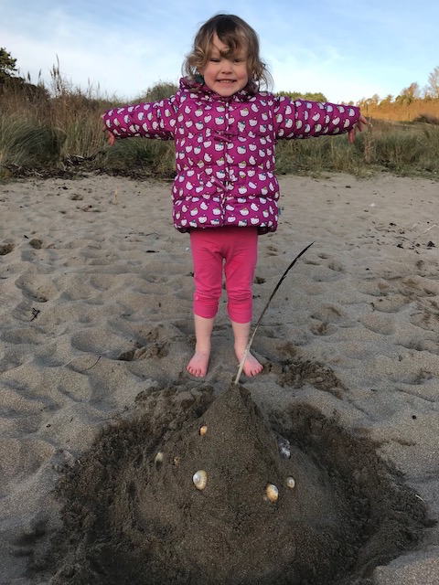 Mothecombe sandcastle delight